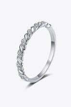 Load image into Gallery viewer, Moissanite Rhodium-Plated Half-Eternity Ring