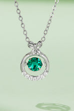 Load image into Gallery viewer, Lab-Grown Emerald Pendant Necklace