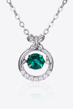 Load image into Gallery viewer, Lab-Grown Emerald Pendant Necklace