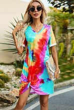 Cargar imagen en el visor de la galería, Twisted V-Neck Short Sleeve Dress
