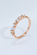 Load image into Gallery viewer, Moonstone and Zircon Decor Ring