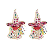 Cargar imagen en el visor de la galería, Witch Rhinestone Alloy Earrings