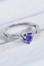 Load image into Gallery viewer, Crystal Heart 925 Sterling Silver Ring
