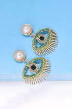 Load image into Gallery viewer, Evil Eye Shape Rhinestone Zinc Alloy Synthetic Dangle Earrings