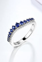 Load image into Gallery viewer, Lab-Grown Sapphire 925 Sterling Silver Rings
