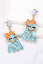 Load image into Gallery viewer, Smiling Ghost Shape Synthetic Pearl Earrings