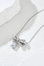 Load image into Gallery viewer, Teardrop Shape 925 Sterling Silver Zircon Pandent Necklace