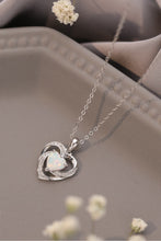 Load image into Gallery viewer, Opal Heart Pendant Necklace