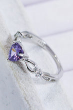 Load image into Gallery viewer, Crystal Heart 925 Sterling Silver Ring