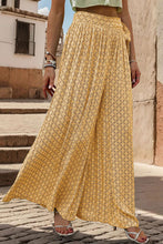 Cargar imagen en el visor de la galería, Printed Tied Wide Leg Pants
