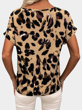 Load image into Gallery viewer, Printed V-Neck Short Sleeve Blouse