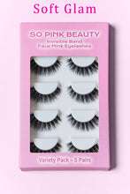 Cargar imagen en el visor de la galería, SO PINK BEAUTY Mink Eyelashes 5 Pairs