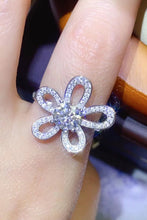 Cargar imagen en el visor de la galería, 1 Carat Moissanite Flower-Shape Open Ring