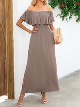 Cargar imagen en el visor de la galería, Off-Shoulder Slit Maxi Dress