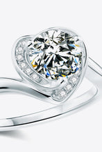 Cargar imagen en el visor de la galería, 1 Carat Moissanite Heart Ring