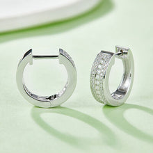Load image into Gallery viewer, Moissanite 925 Sterling Silver Huggie Earrings