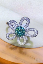 Cargar imagen en el visor de la galería, 1 Carat Moissanite Flower Shape Open Ring