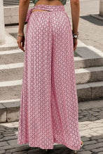 Cargar imagen en el visor de la galería, Printed Tied Wide Leg Pants