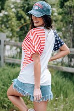 Load image into Gallery viewer, US Flag V-Neck Tee Shirt
