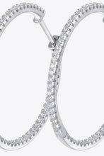 Load image into Gallery viewer, Adored Inlaid Moissanite 925 Sterling Silver Hoop Earrings