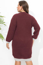 Cargar imagen en el visor de la galería, Plus Size Long Sleeve Sweater Dress