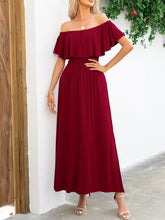 Cargar imagen en el visor de la galería, Off-Shoulder Slit Maxi Dress