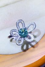Cargar imagen en el visor de la galería, 1 Carat Moissanite Flower Shape Open Ring