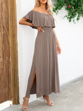 Cargar imagen en el visor de la galería, Off-Shoulder Slit Maxi Dress