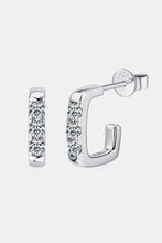 Load image into Gallery viewer, Moissanite 925 Sterling Silver Geometrical Huggie Earrings