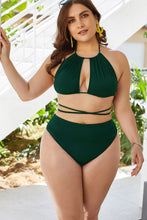 Cargar imagen en el visor de la galería, Plus Size Cutout Tied Backless Bikini Set