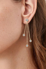 Cargar imagen en el visor de la galería, 1.2 Carat Moissanite Layered Chain Earrings