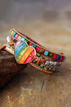 Load image into Gallery viewer, Imperial Jasper & Crystal Layered Bracelet