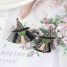 Cargar imagen en el visor de la galería, Witch Rhinestone Alloy Earrings