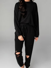 Cargar imagen en el visor de la galería, Distressed Sweatshirt and Joggers Set