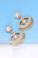 Load image into Gallery viewer, Evil Eye Shape Rhinestone Zinc Alloy Synthetic Dangle Earrings