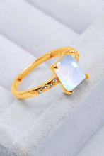 Load image into Gallery viewer, Square Moonstone Ring