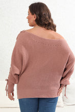 Cargar imagen en el visor de la galería, Plus Size One Shoulder Beaded Sweater