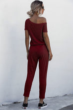 Cargar imagen en el visor de la galería, Asymmetrical Neck Tied Jumpsuit with Pockets