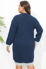 Cargar imagen en el visor de la galería, Plus Size Long Sleeve Sweater Dress
