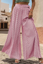 Cargar imagen en el visor de la galería, Printed Tied Wide Leg Pants