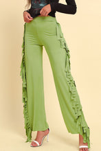 Load image into Gallery viewer, Fringe Trim Wide Leg Pants