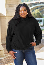 Cargar imagen en el visor de la galería, Basic Bae Full Size Ribbed Exposed Seam Mock Neck Knit Top