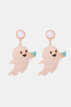 Load image into Gallery viewer, Ghost Shape Synthetic Pearl Dangle Earrings