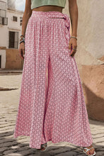 Cargar imagen en el visor de la galería, Printed Tied Wide Leg Pants