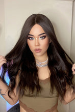 Load image into Gallery viewer, 13*2" Lace Front Wigs Synthetic Long Wave 26" Heat Safe 150% Density in Brown