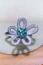 Cargar imagen en el visor de la galería, 1 Carat Moissanite Flower Shape Open Ring