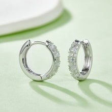 Load image into Gallery viewer, Moissanite 925 Sterling Silver Huggie Earrings
