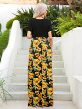 Load image into Gallery viewer, Printed Round Neck Short Sleeve Maxi Dress