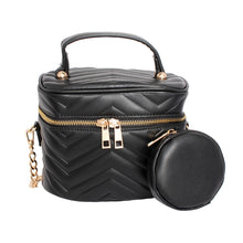 Load image into Gallery viewer, Purse Black Vanity Case Crossbody for Women