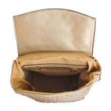 Cargar imagen en el visor de la galería, Gold Quilted Convertible Backpack